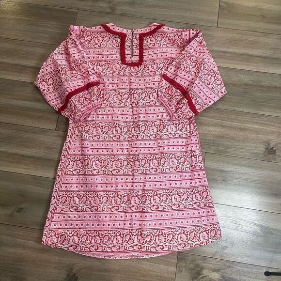 Tuckernuck Pink Red Fringe Casual Summer Dress Women Large - Picture 6 of 6